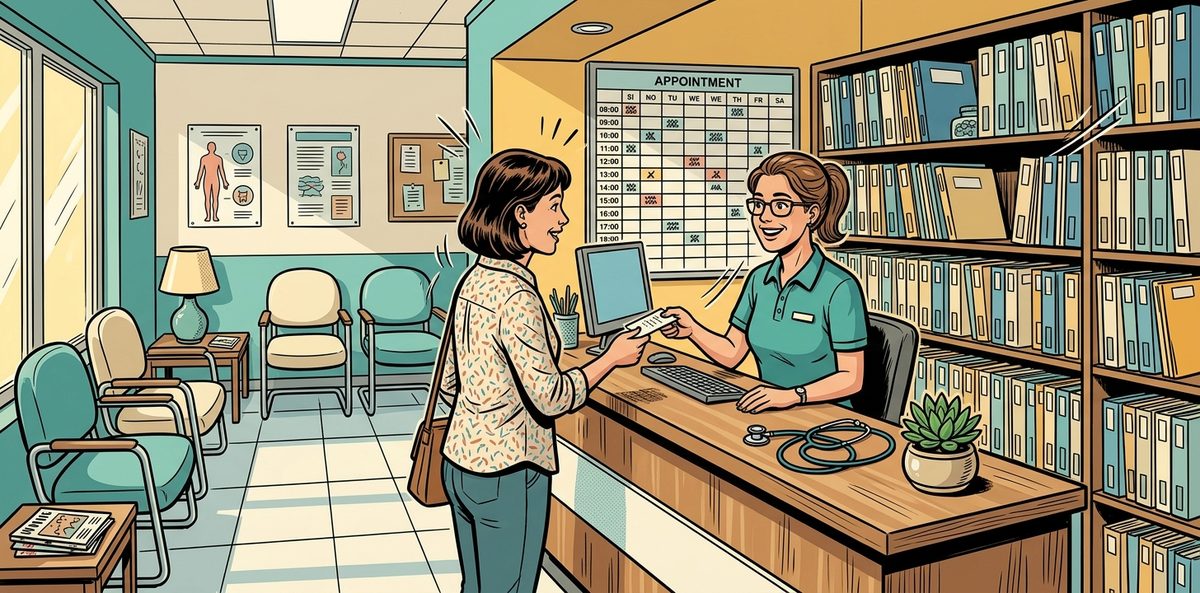 Klinik Dr Fang — Front-Desk Pattern Assistant